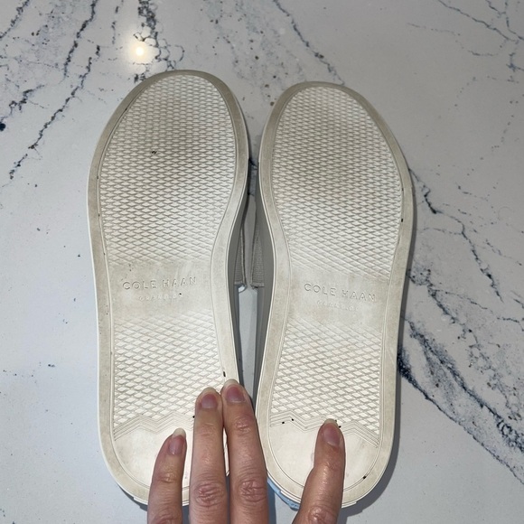 Cole Haan GrandPro GRAND.OS Spectator Laser Cut White Leather Sneakers Sz 11B - Picture 12 of 12